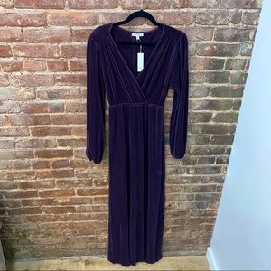 Baltic Born Plum Pleated Maxi Dress